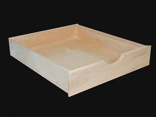 A front scoop pullout drawer